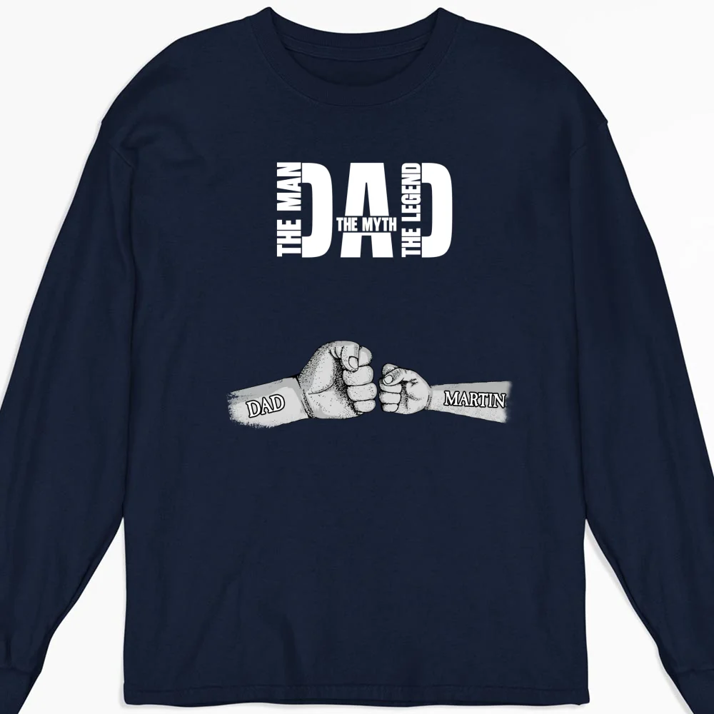 Dad The Man The Myth The Legend - Personalized Custom Shirt - Image 12
