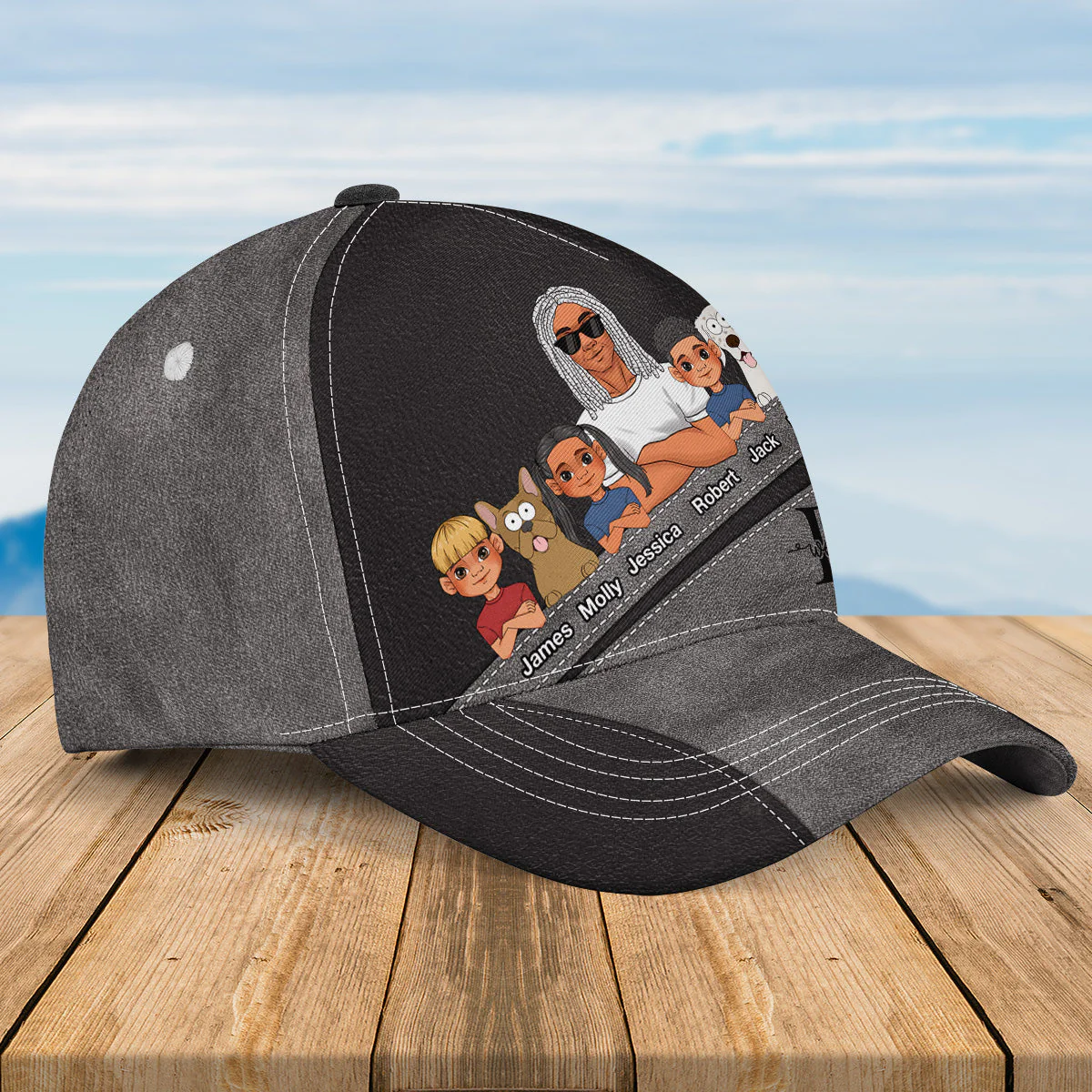 Dad We Love You - Personalized Classic Cap - Image 5