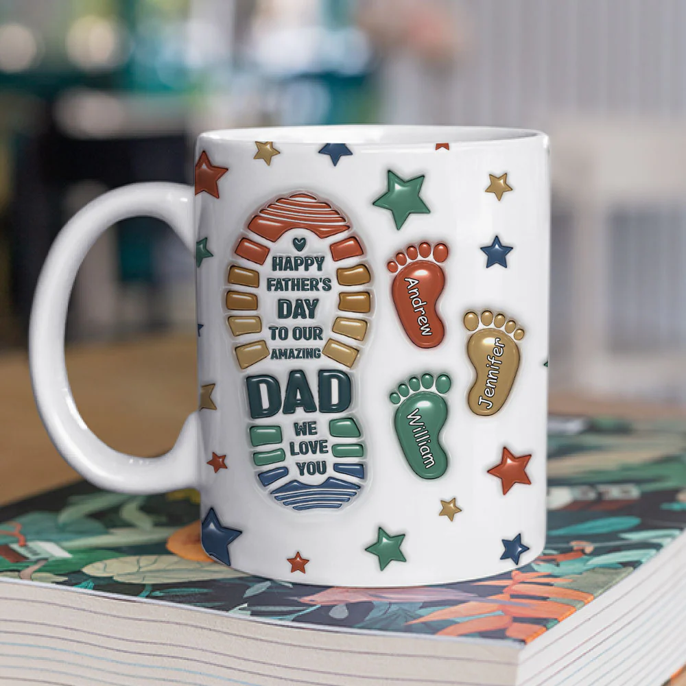 Dad We Love You - Personalized Custom 3D Inflated Effect Mug - Image 2