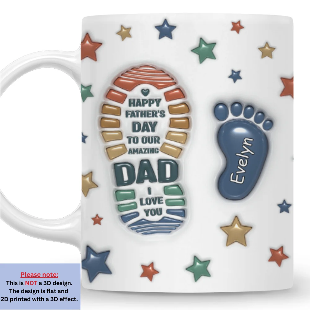 Dad We Love You - Personalized Custom 3D Inflated Effect Mug - Image 7