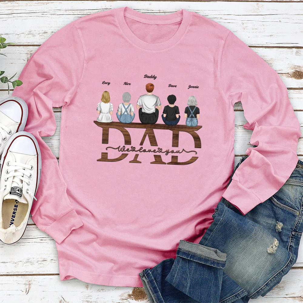 Dad We Love You - Personalized Custom Shirt - Image 3