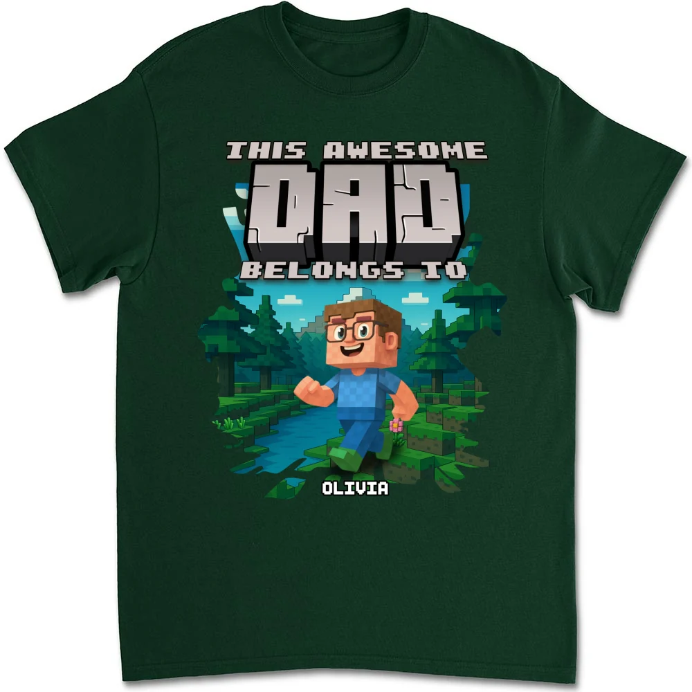 This Awesome Dad Belongs To Me - Personalized Custom Shirt - Image 8