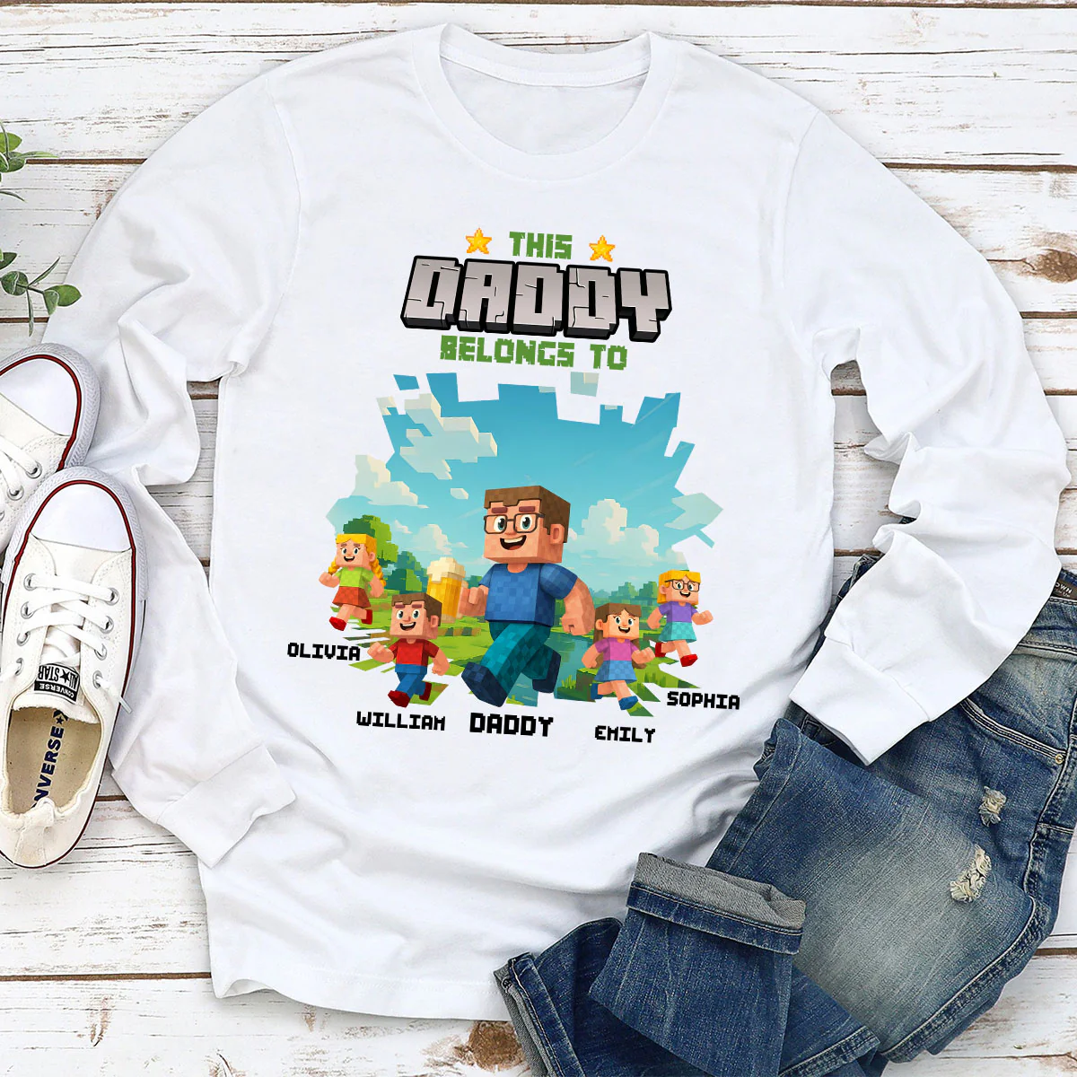 Dad We Belong To You - Personalized Custom Shirt - Image 4