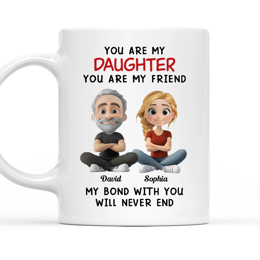 Daddy And Daughter - Personalized Custom Coffee Mug