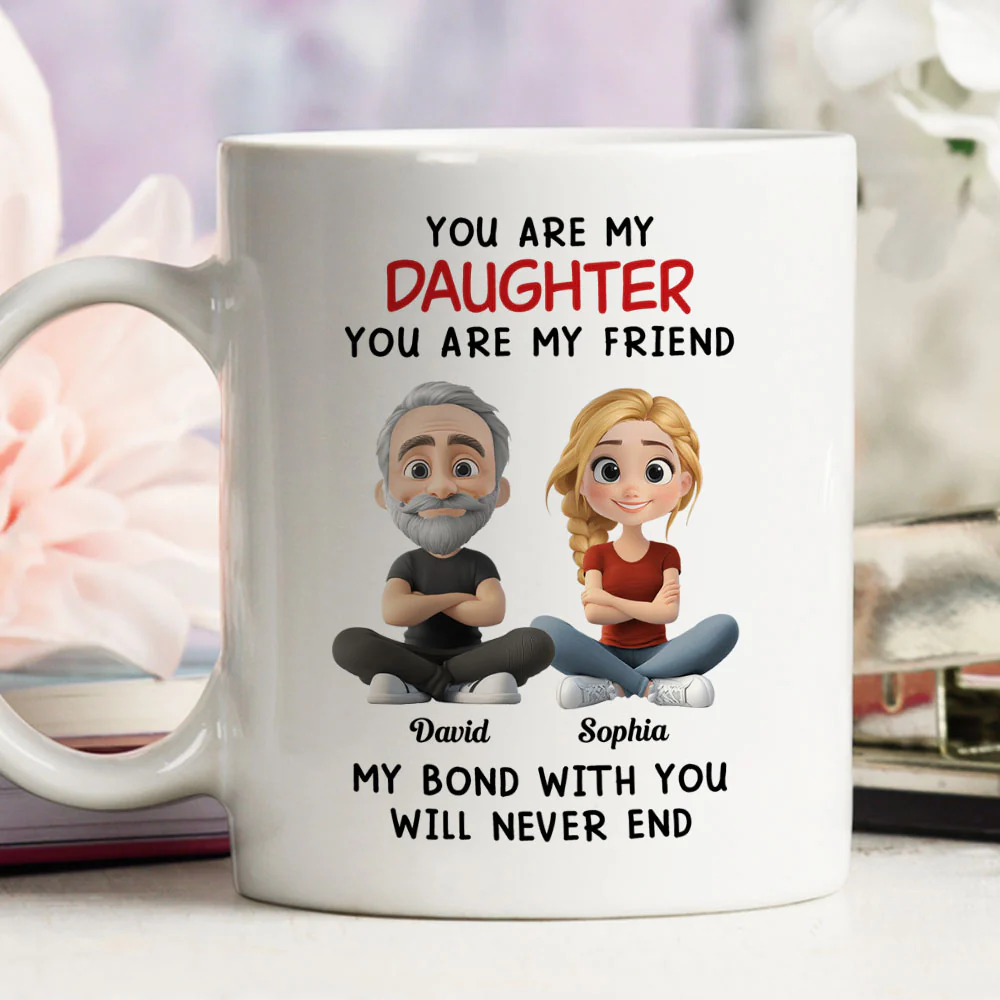 Daddy And Daughter - Personalized Custom Coffee Mug - Image 3