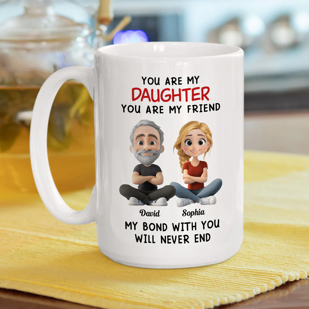Daddy And Daughter - Personalized Custom Coffee Mug - Image 6