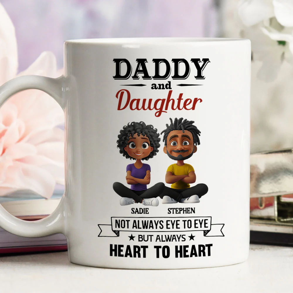 Daddy And Daughter - Personalized Custom Coffee Mug - Image 6