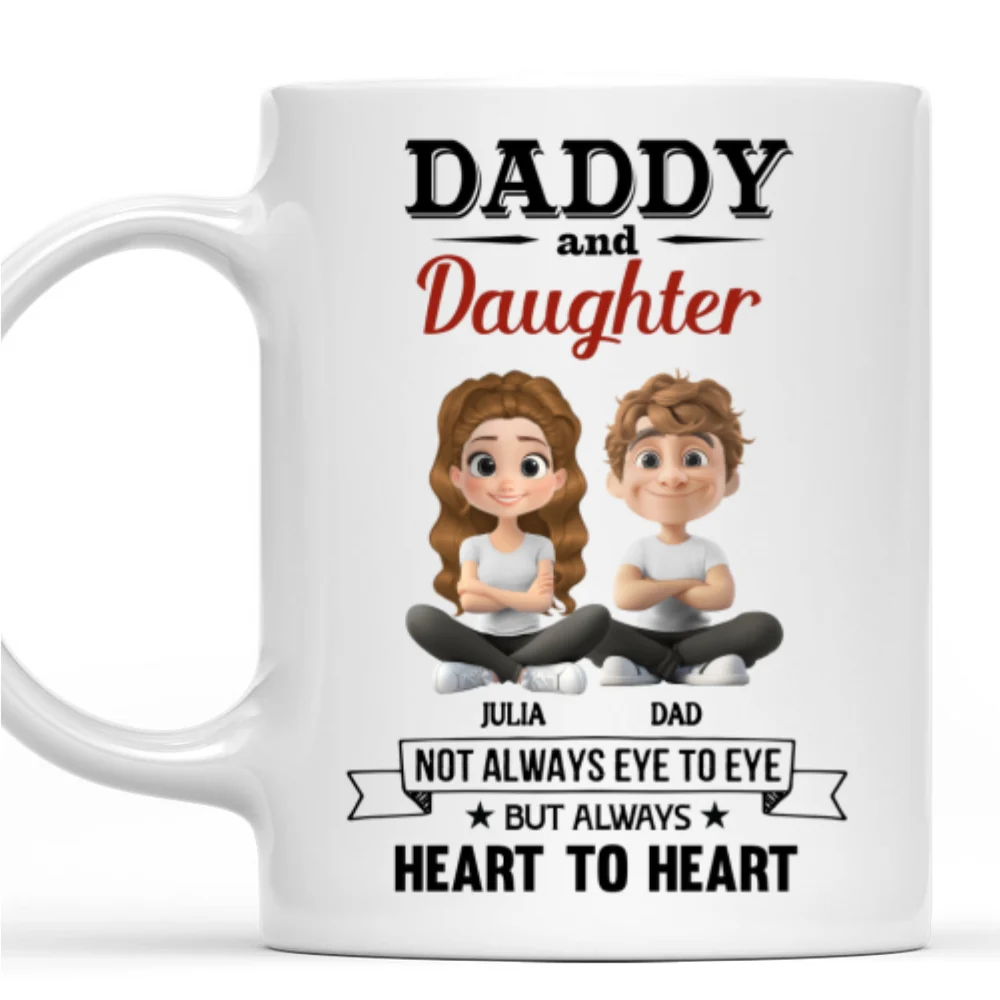 Daddy And Daughter - Personalized Custom Coffee Mug - Image 9