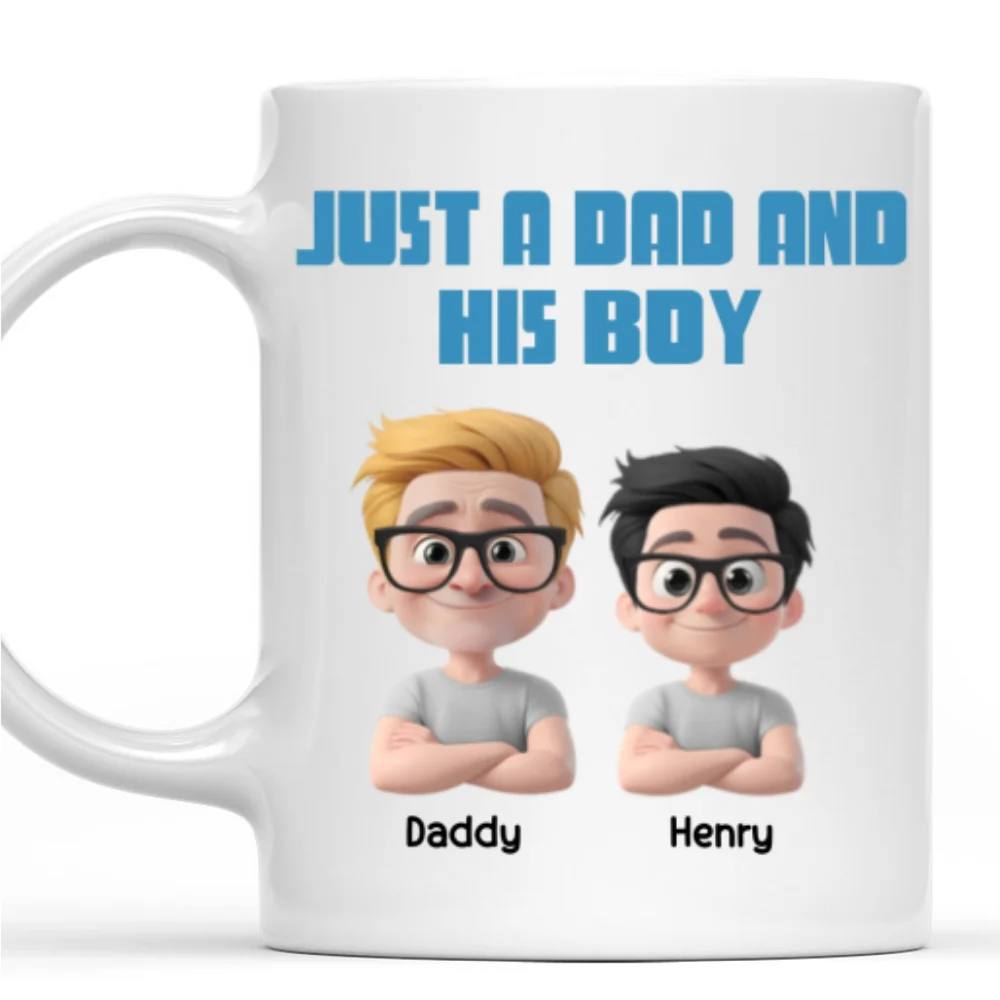 Daddy And His Children - Personalized Custom Coffee Mug - Image 9