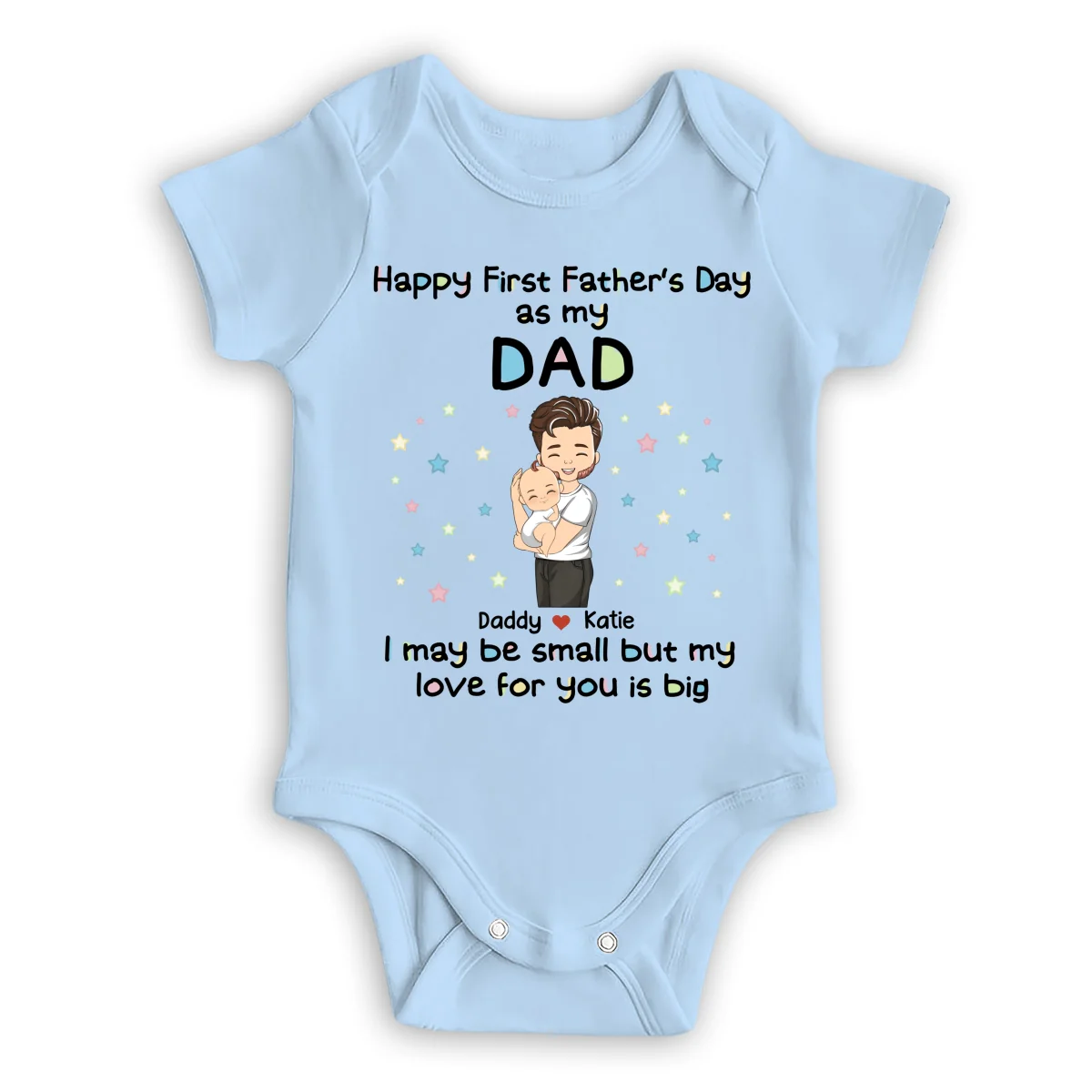 Daddy and Kid - Personalized Custom Baby Onesie - Image 8