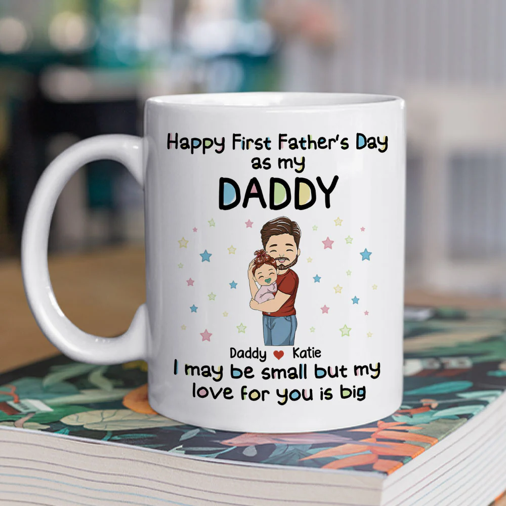 Daddy And Kid - Personalized Custom Coffee Mug - Image 2