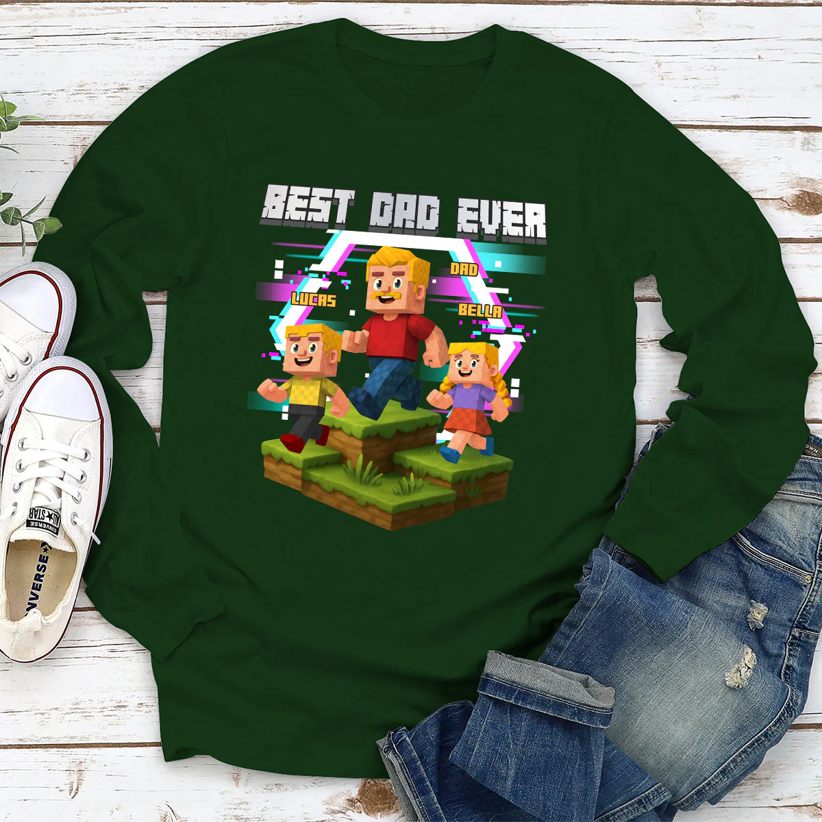 Daddy And Kids - Personalized Custom Shirt - Image 15