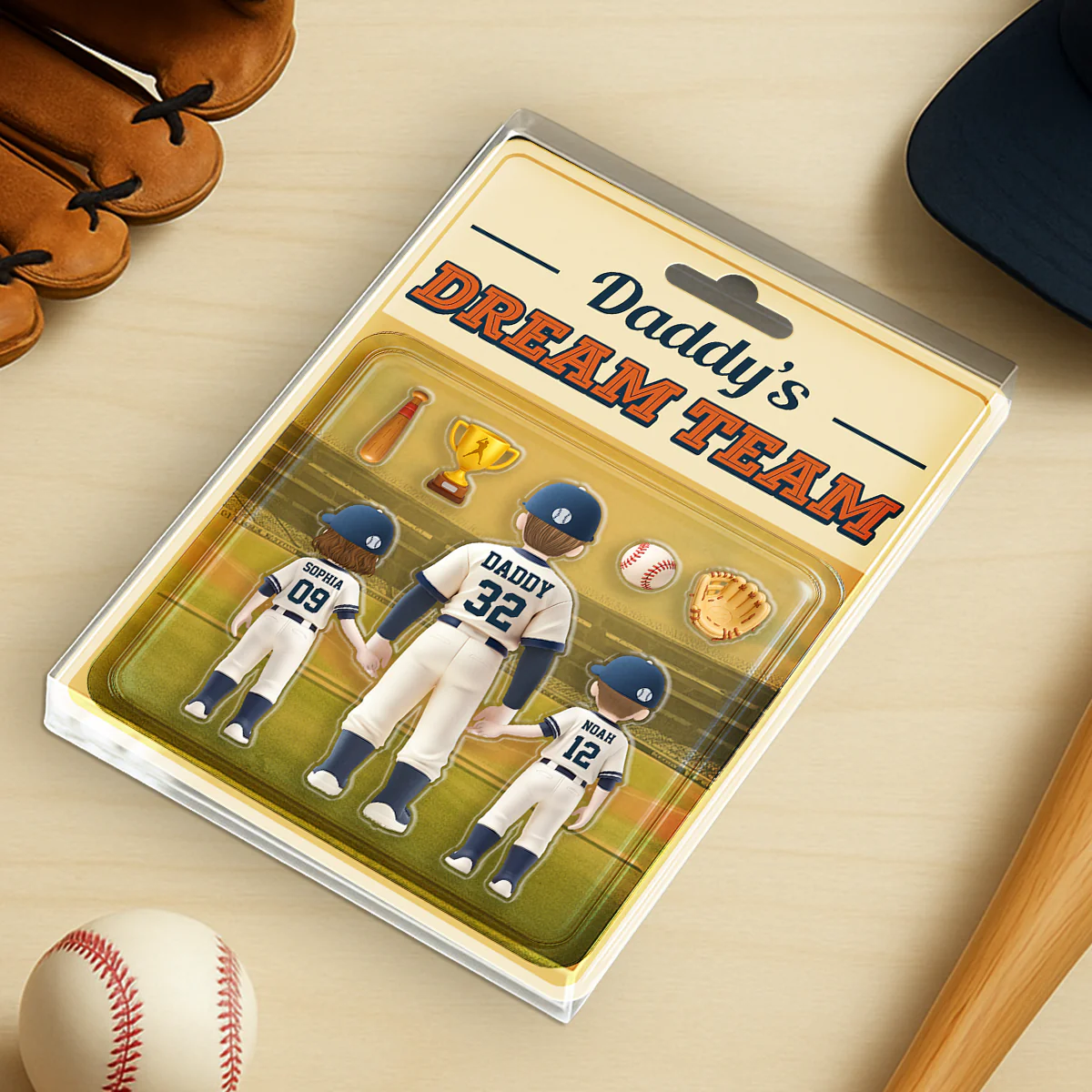 Daddy Dream Team - Personalized Custom Acrylic Plaque - Image 2