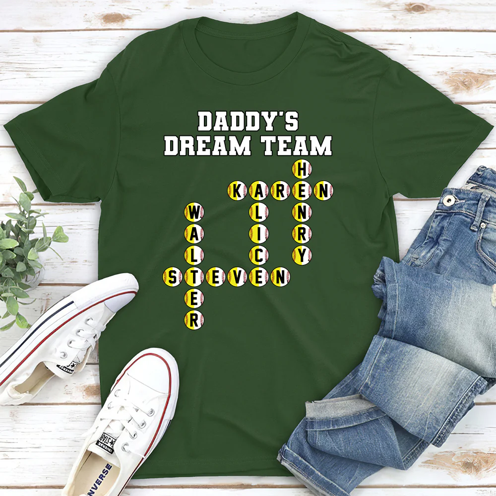 Daddy Dream Team - Personalized Custom Shirt - Image 2