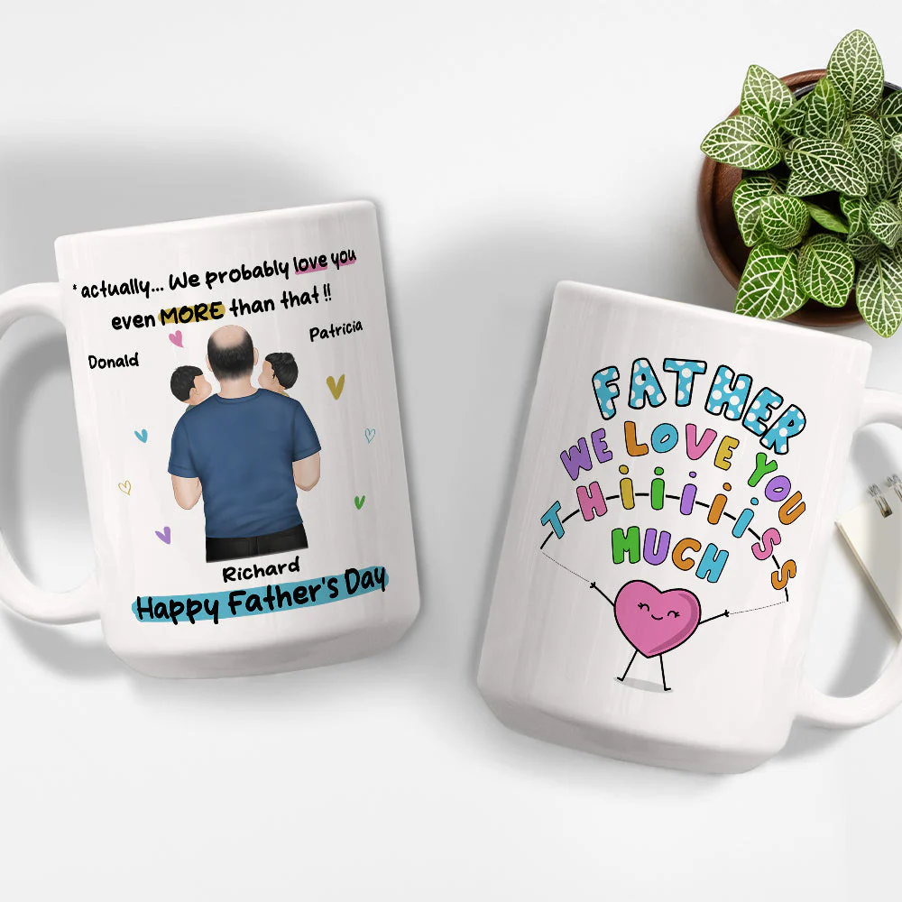 Daddy I Love You This Much - Personalized Custom Coffee Mug - Image 3