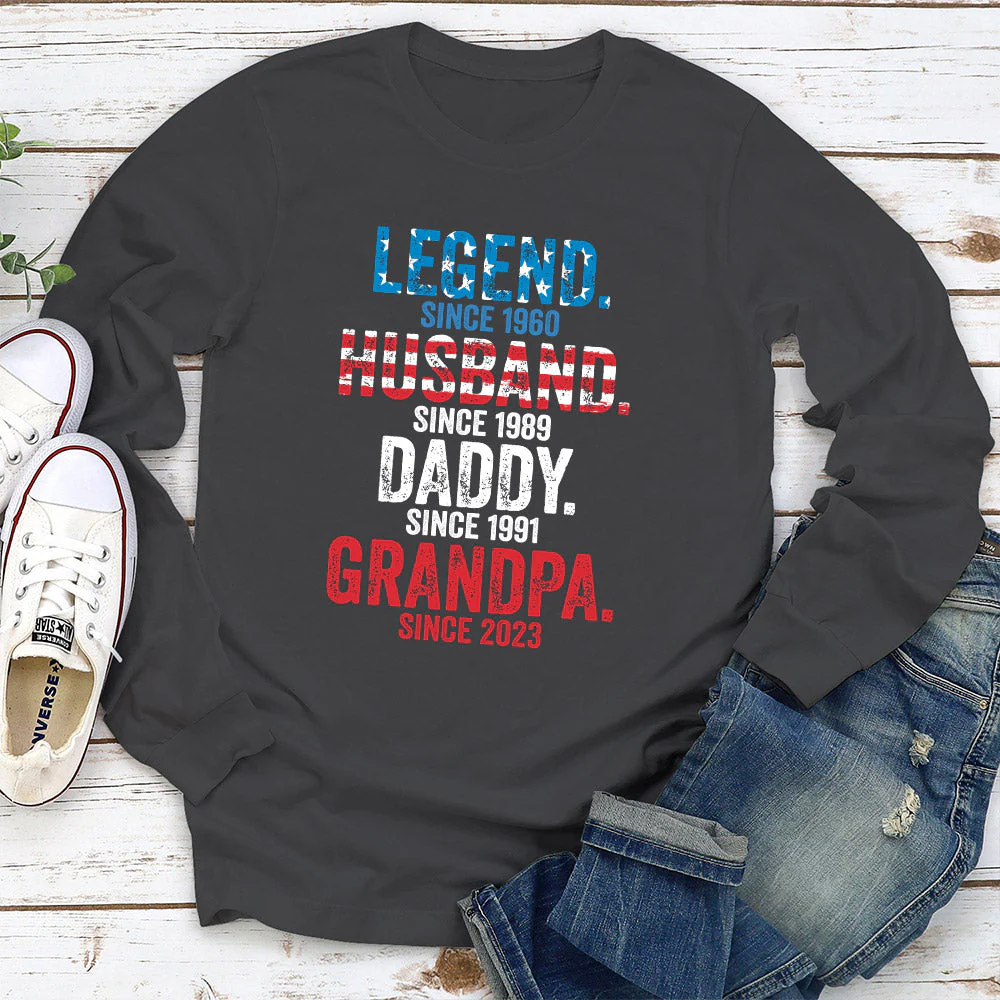 Daddy Is A Legend Version 3 - Personalized Custom Shirt - Image 4