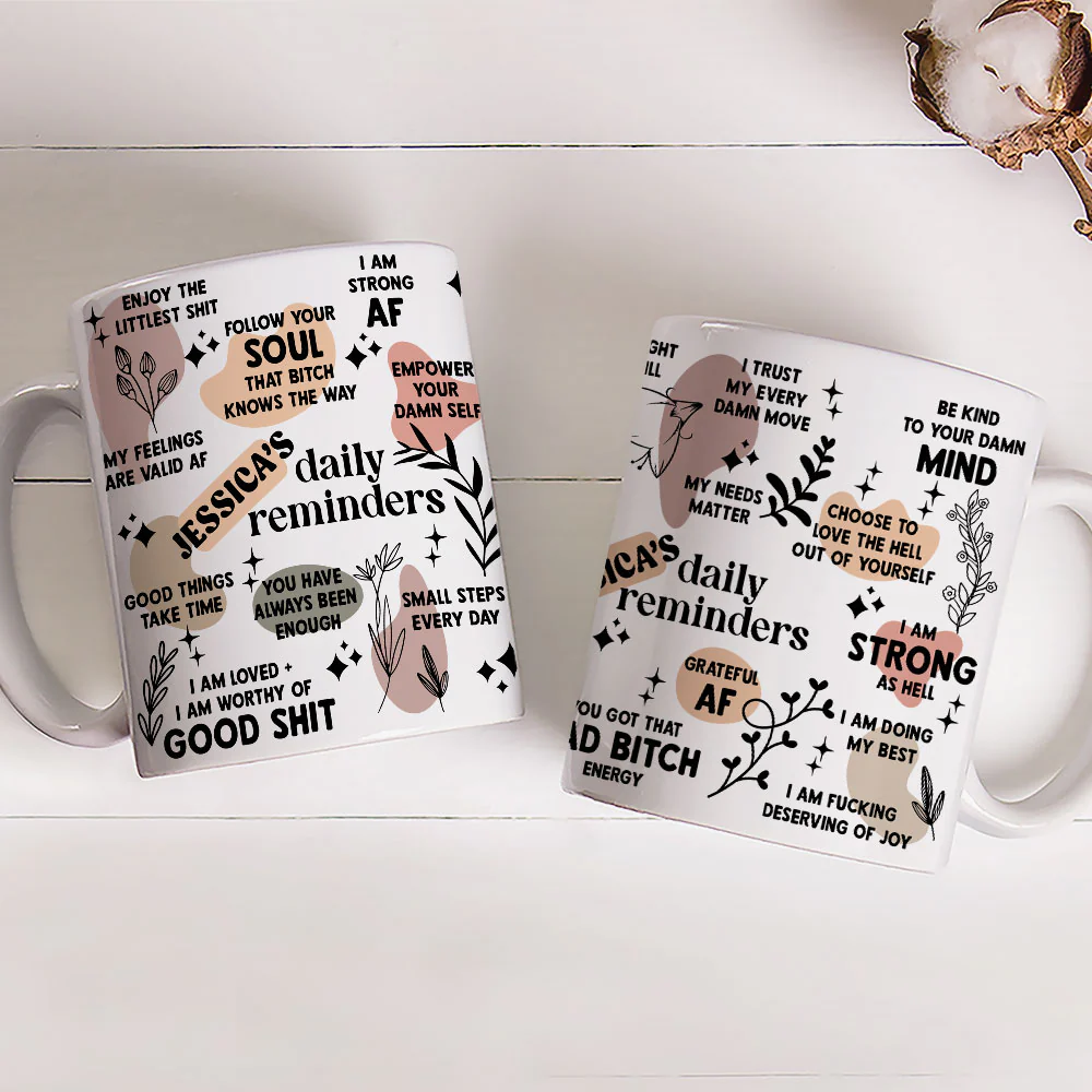 Daily Affirmation - Personalized Custom Coffee Mug - Image 3