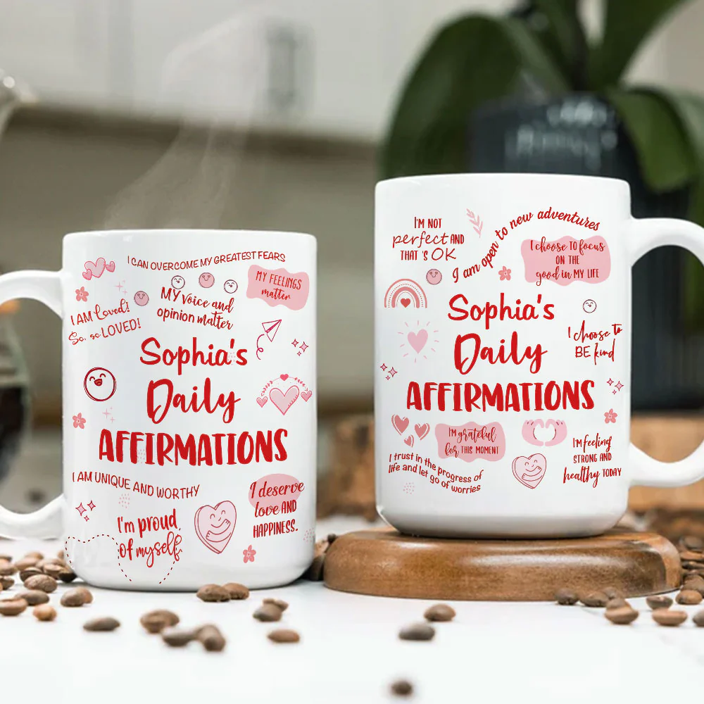 Daily Affirmations - Personalized Custom Coffee Mug - Image 5