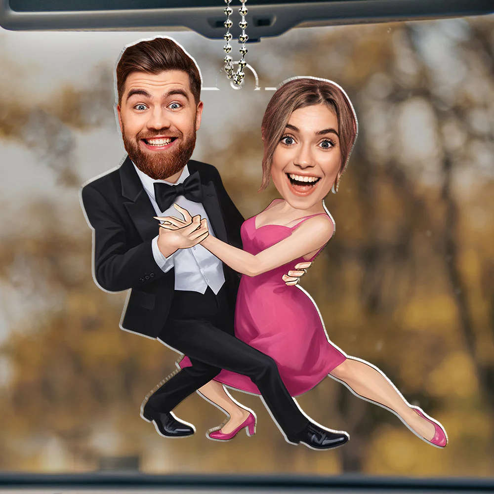 Dance Couple - Personalized Custom Car Ornament - Image 2