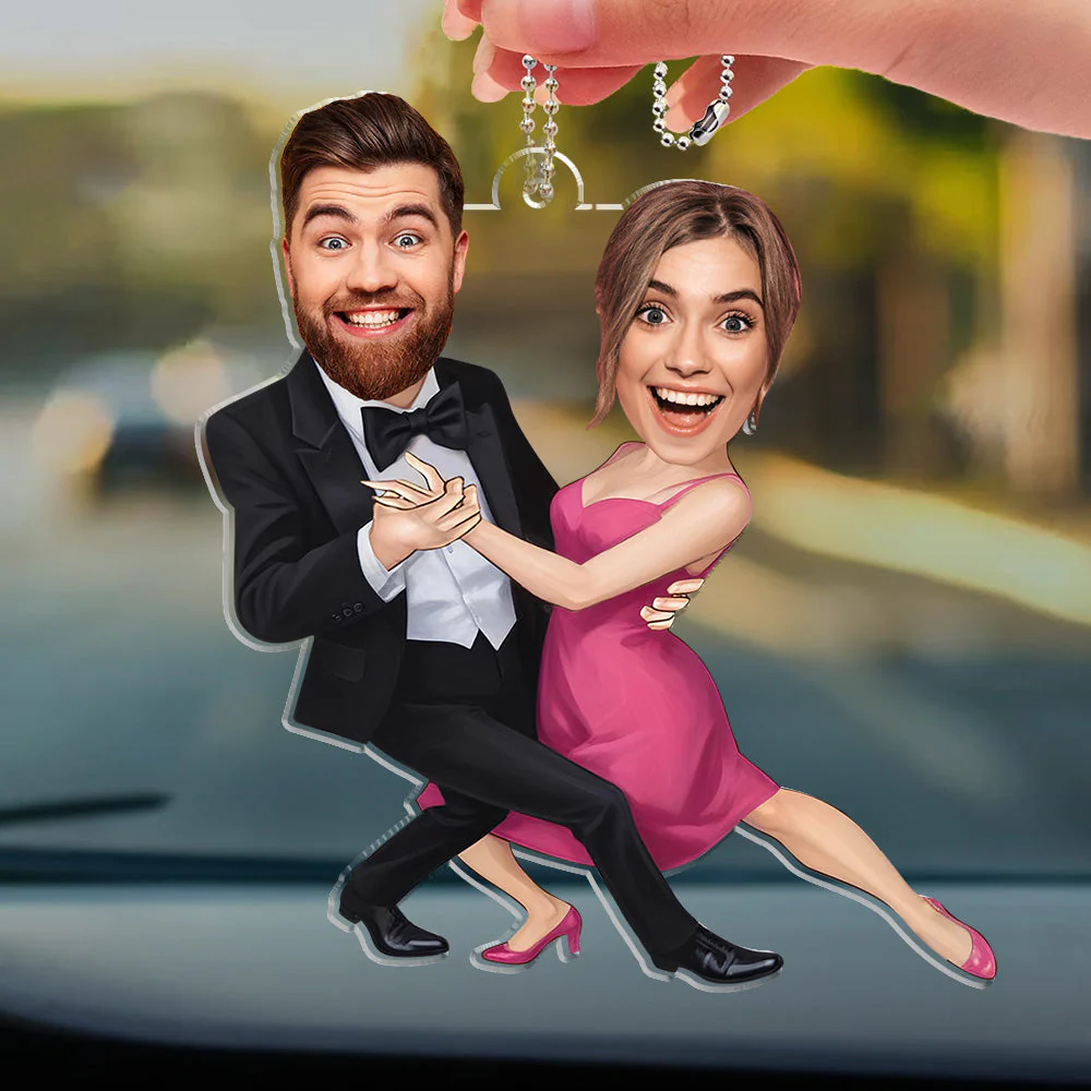 Dance Couple - Personalized Custom Car Ornament - Image 3