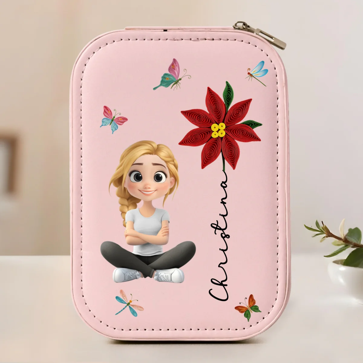 Darling Girl - Personalized Custom Jewelry Box With LED Mirror - Image 8