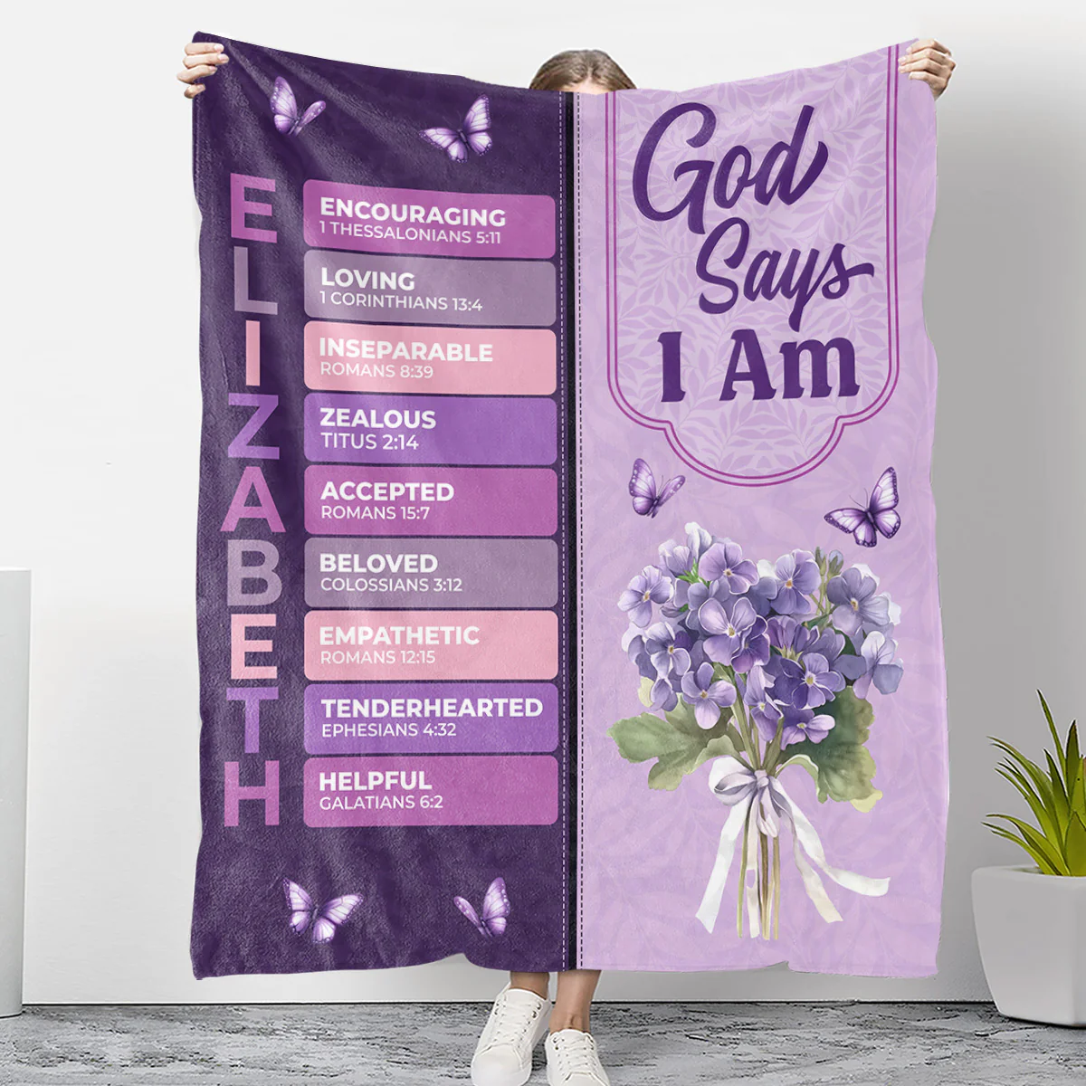 Daughter Of God - Personalized Custom Fleece Blanket