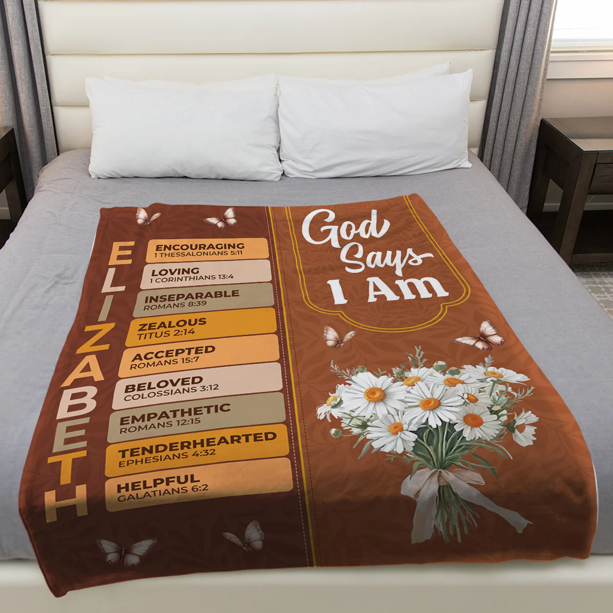 Daughter Of God - Personalized Custom Fleece Blanket - Image 3