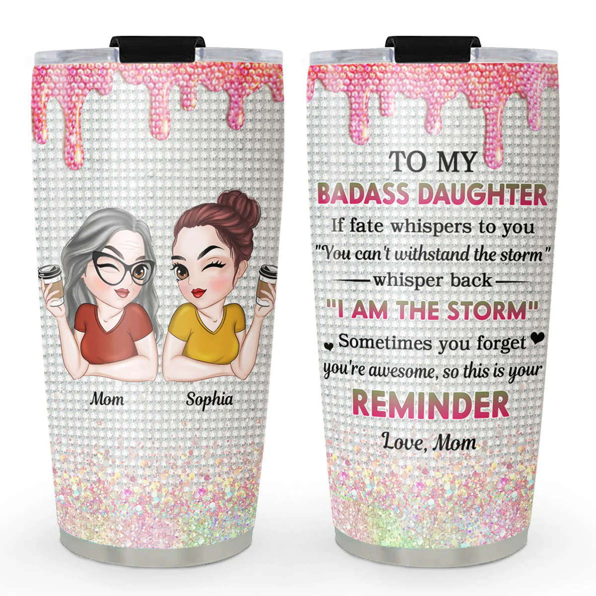 Daughter On Fire - Personalized Custom Tumbler