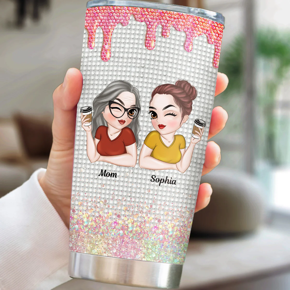 Daughter On Fire - Personalized Custom Tumbler - Image 3