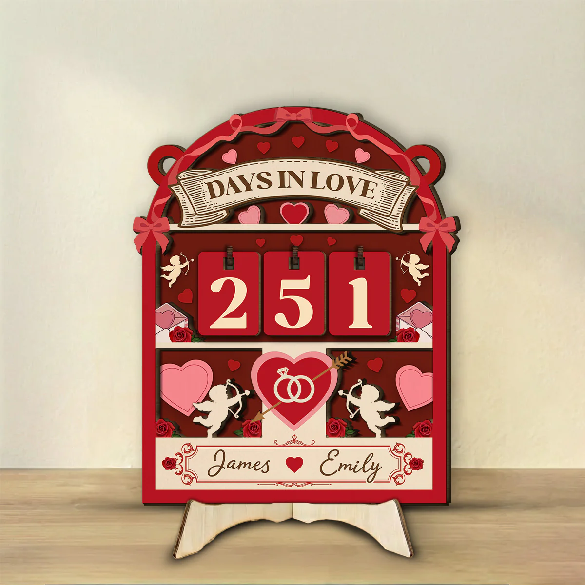 Days In Love - Personalized Custom Tracker Sign - Image 3