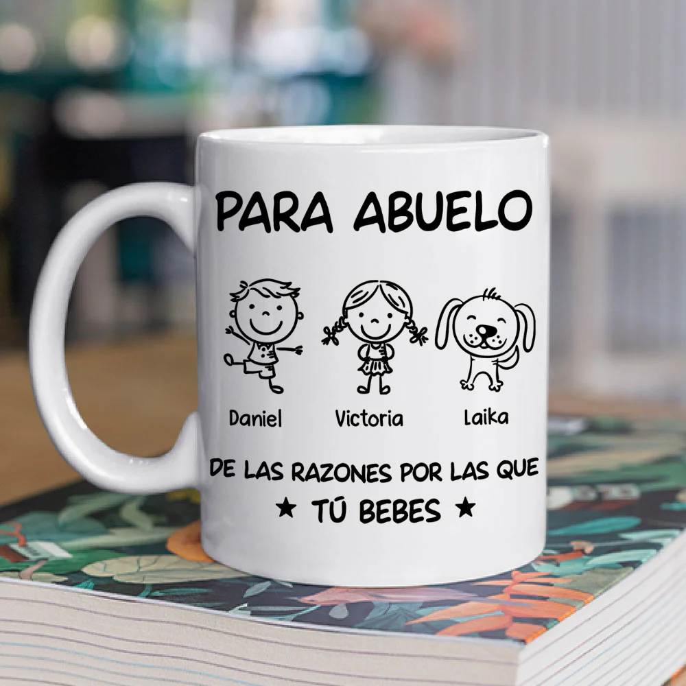 De la razón por la que tú bebes - Taza Personalizada de Café - Image 2