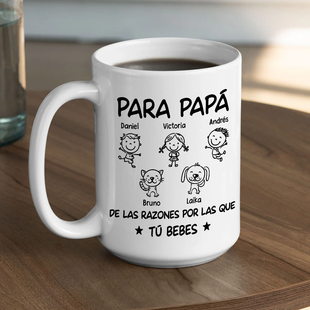 De la razón por la que tú bebes - Taza Personalizada de Café - Image 4