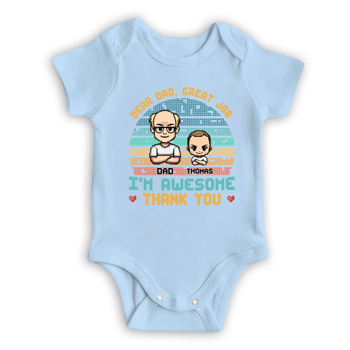 Dear Dad I Am Awesome - Personalized Custom Baby Onesie - Image 7