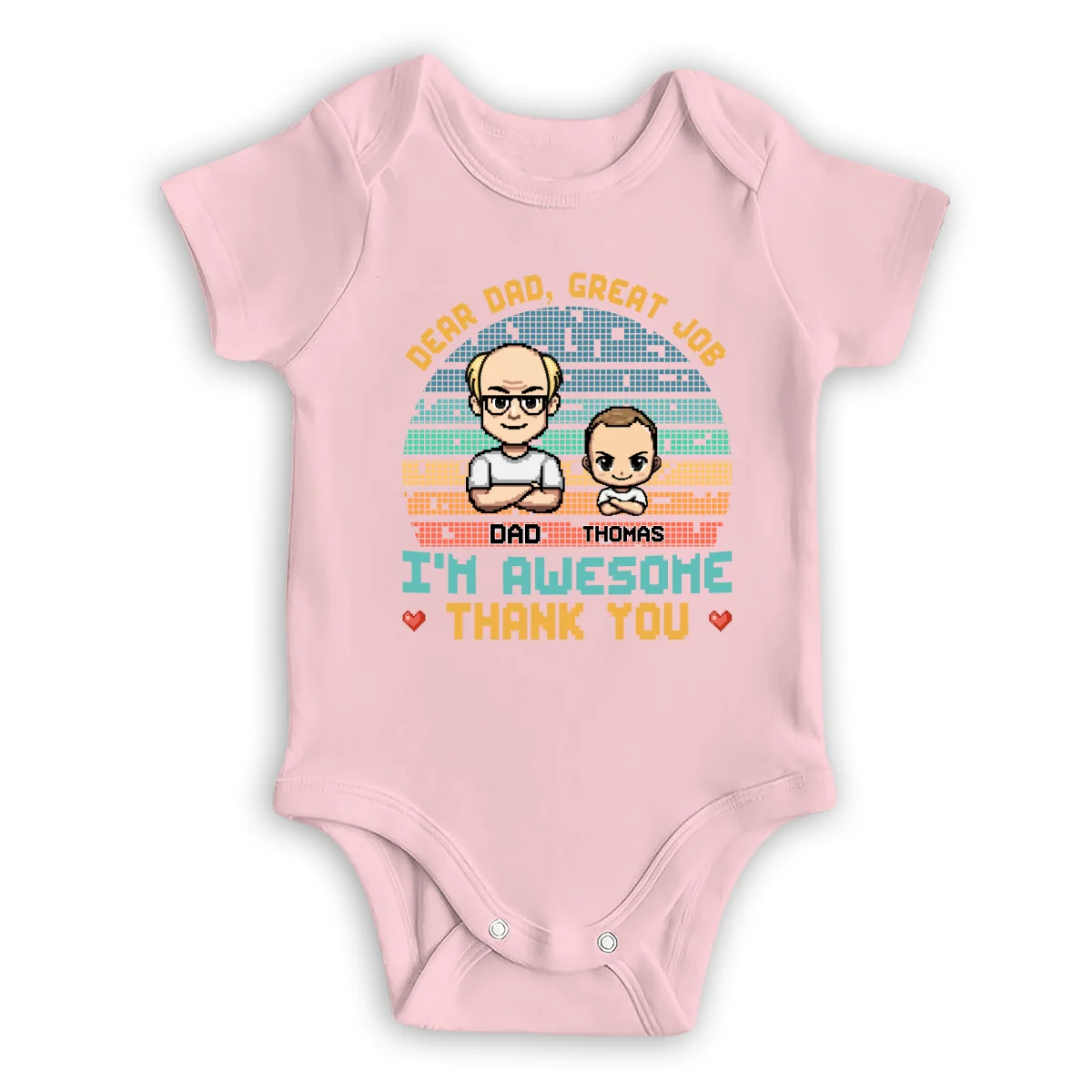 Dear Dad I Am Awesome - Personalized Custom Baby Onesie - Image 8