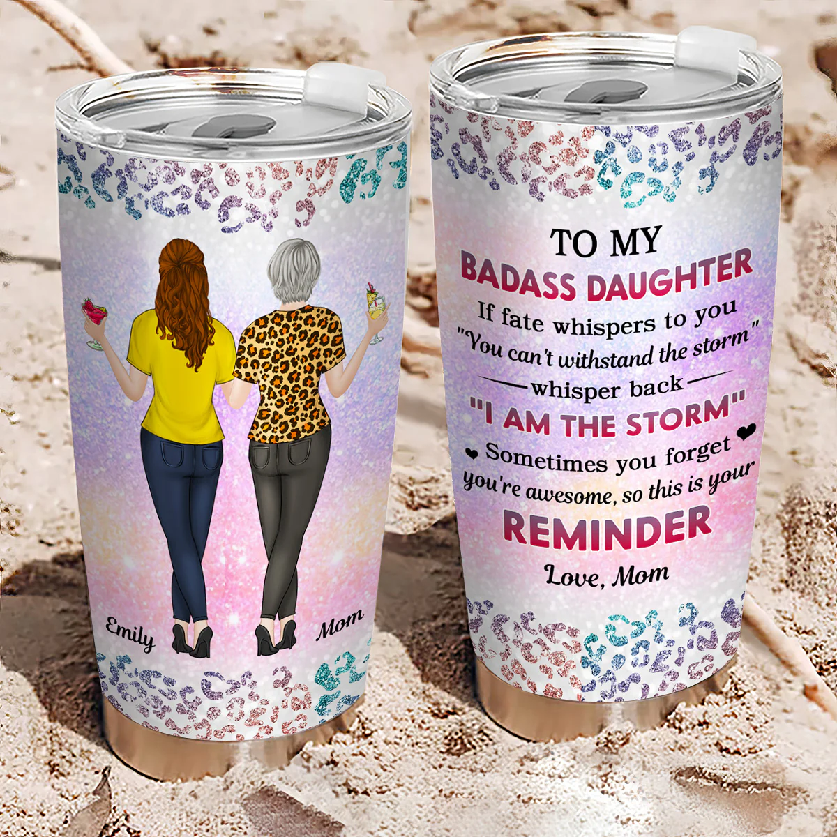 Dear Daughter Keep Slaying - Personalized Custom Tumbler - Image 4