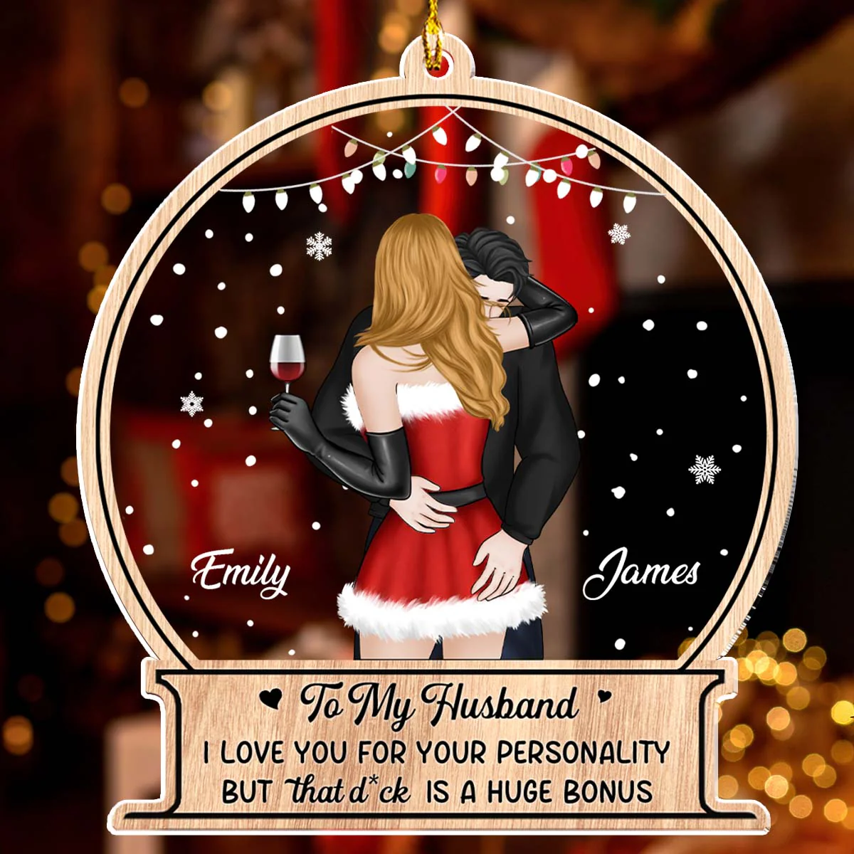 Dear Husband - Personalized Custom Acrylic Ornament - Image 3