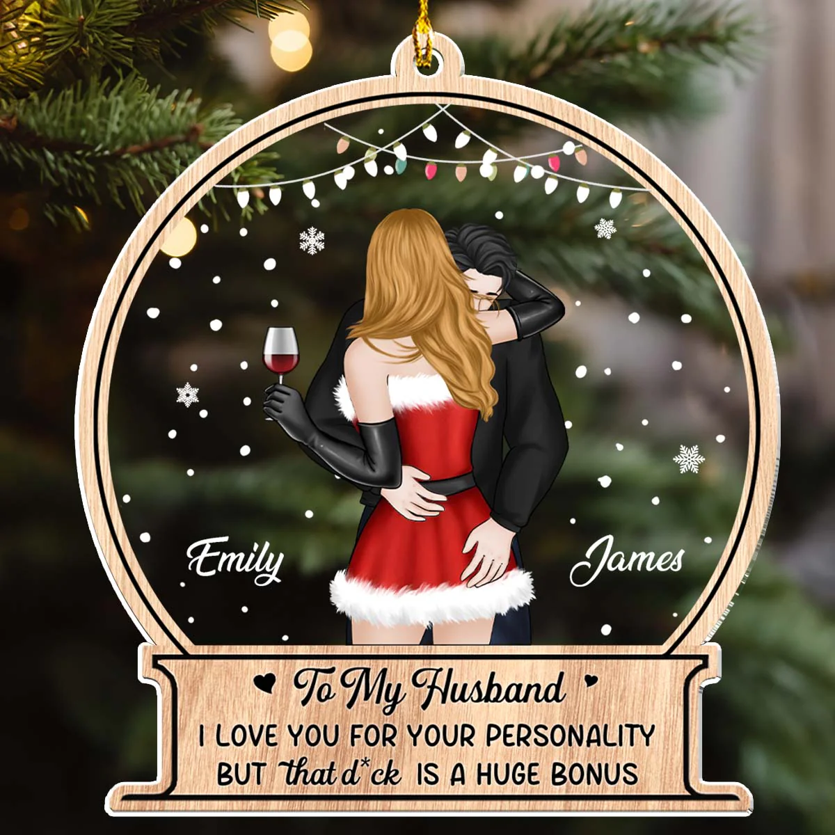 Dear Husband - Personalized Custom Acrylic Ornament - Image 4