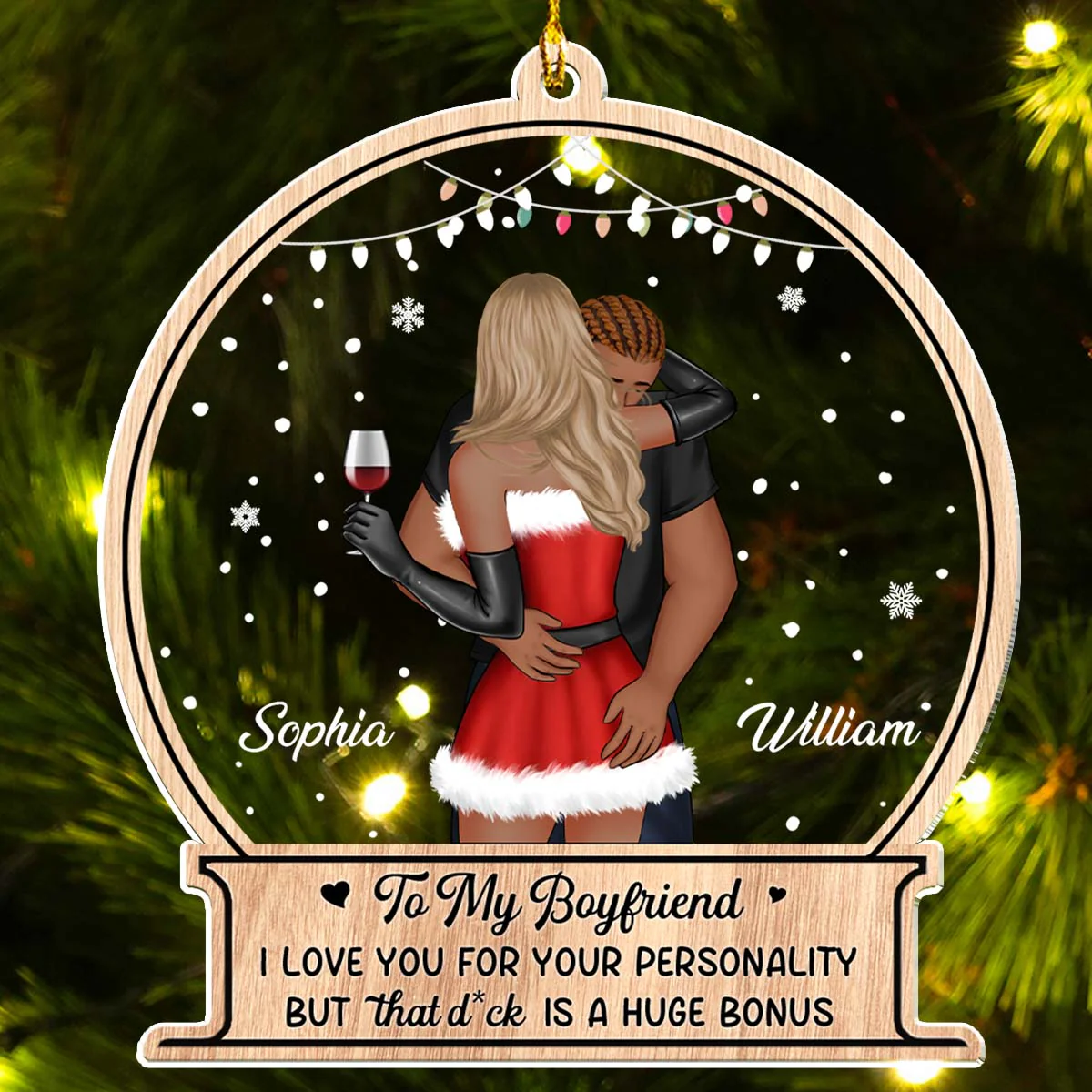 Dear Husband - Personalized Custom Acrylic Ornament - Image 5