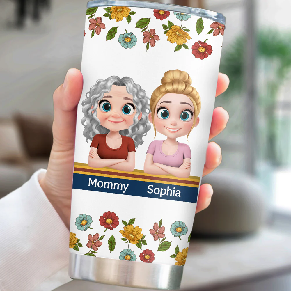 Dear Mom Great Job - Personalized Custom Tumbler - Image 4