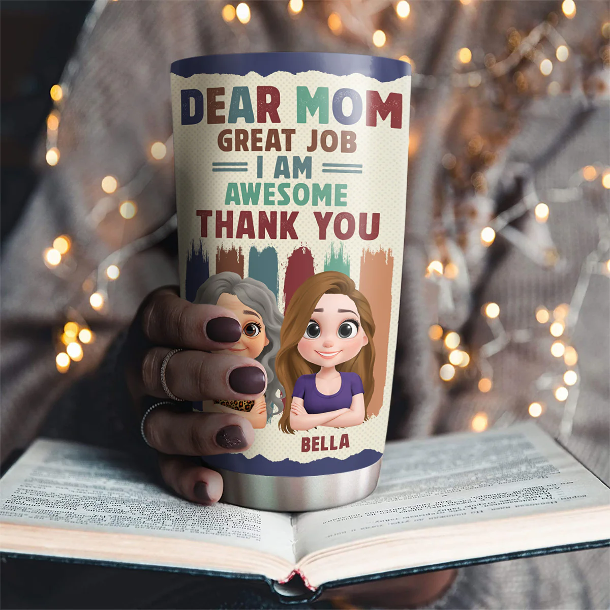 Dear Mom We Are Awesome Thank You - Personalized Custom Tumbler - Image 2