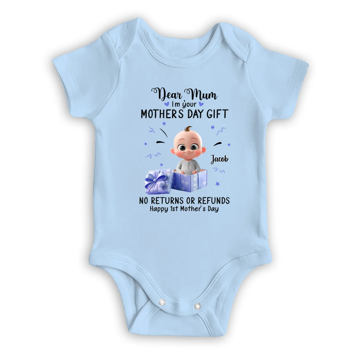 Dear Mum I Am Your Gift - Personalized Custom Baby Onesie - Image 8