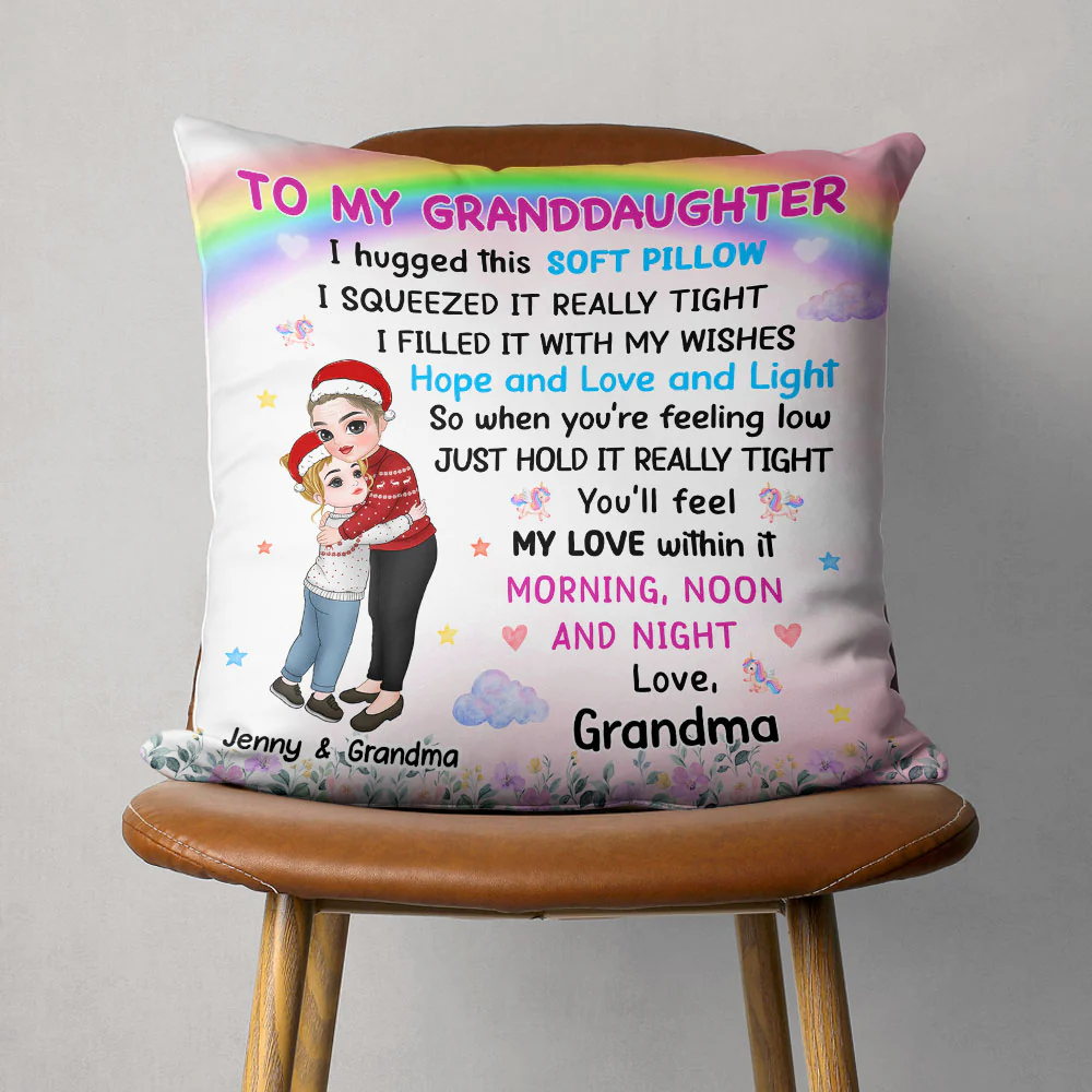 Dear My Beloved Granddaughter - Personalized Custom Pillow - Image 4