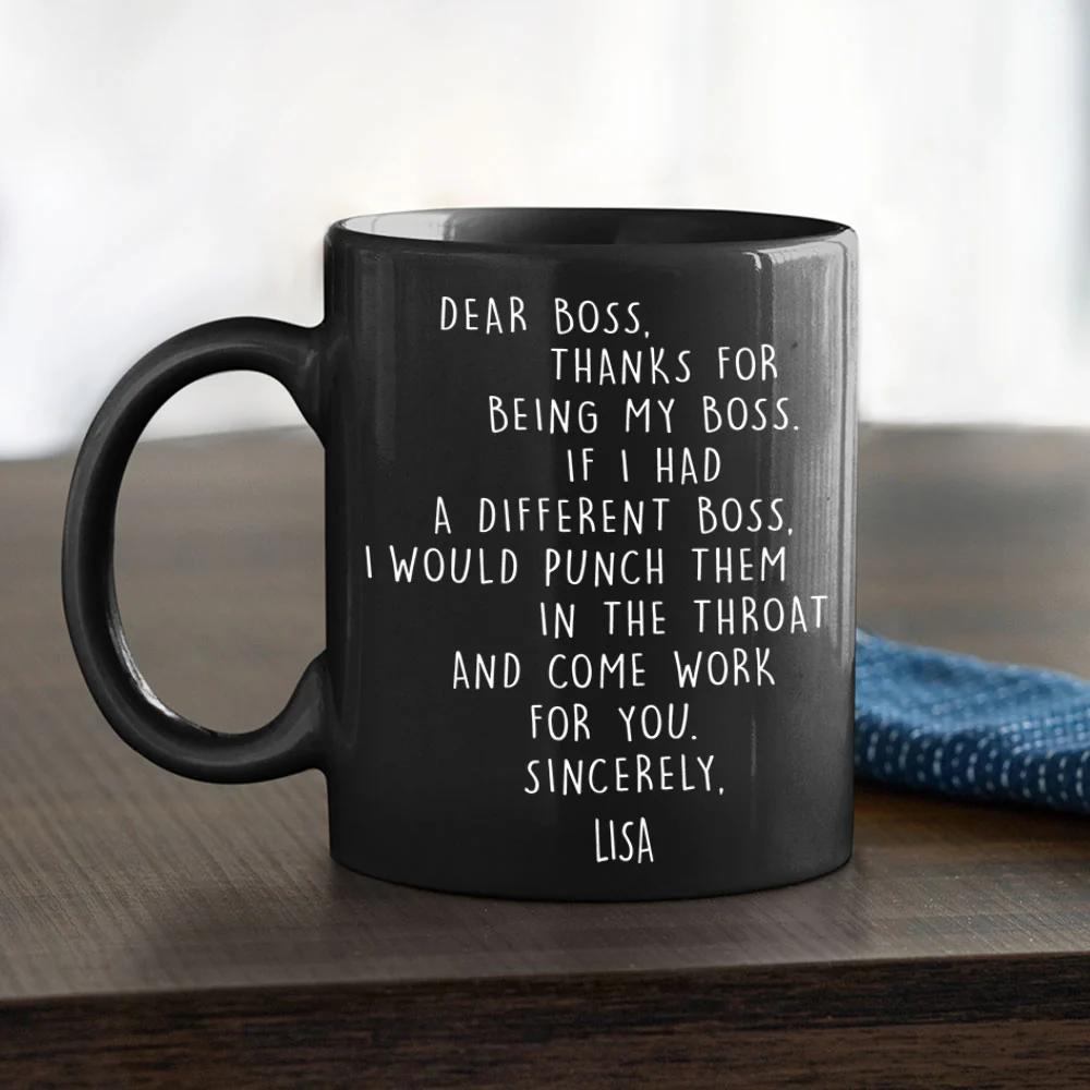 Dear My Boss - Personalized Custom Coffee Mug - Image 2