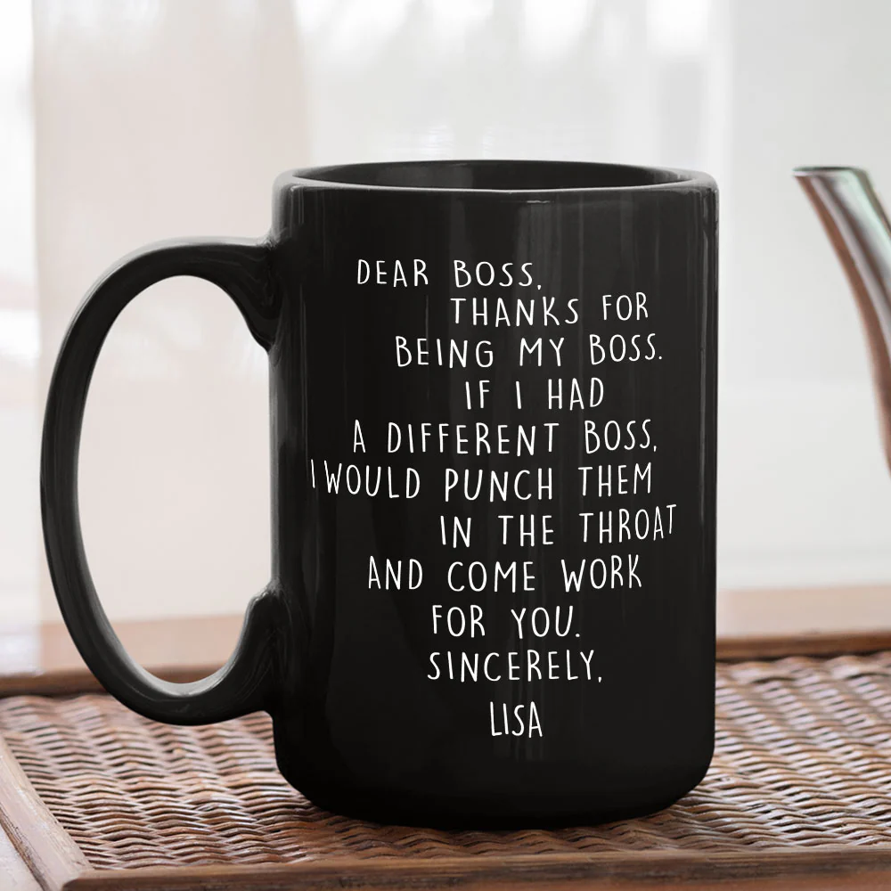 Dear My Boss - Personalized Custom Coffee Mug - Image 4