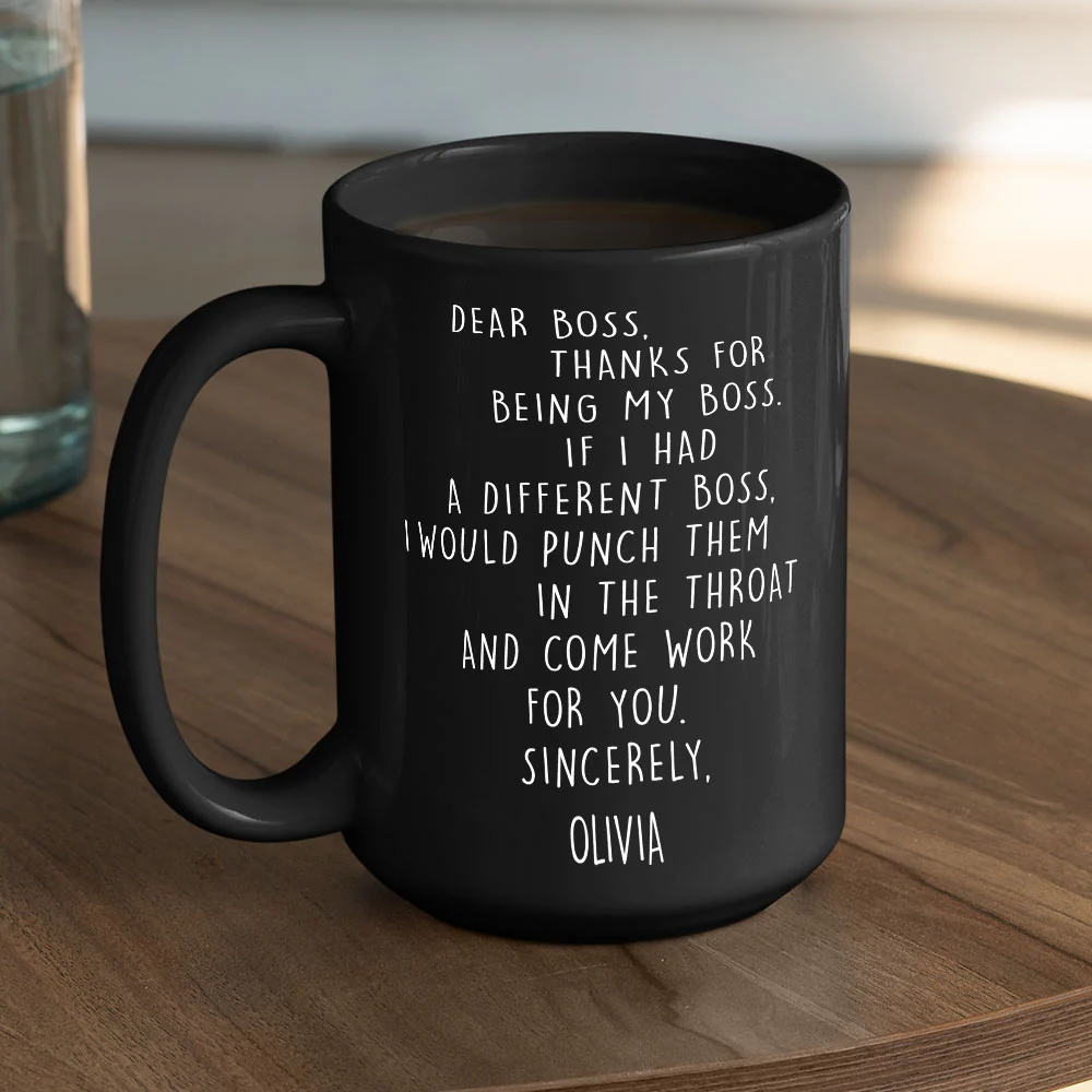 Dear My Boss - Personalized Custom Coffee Mug - Image 5