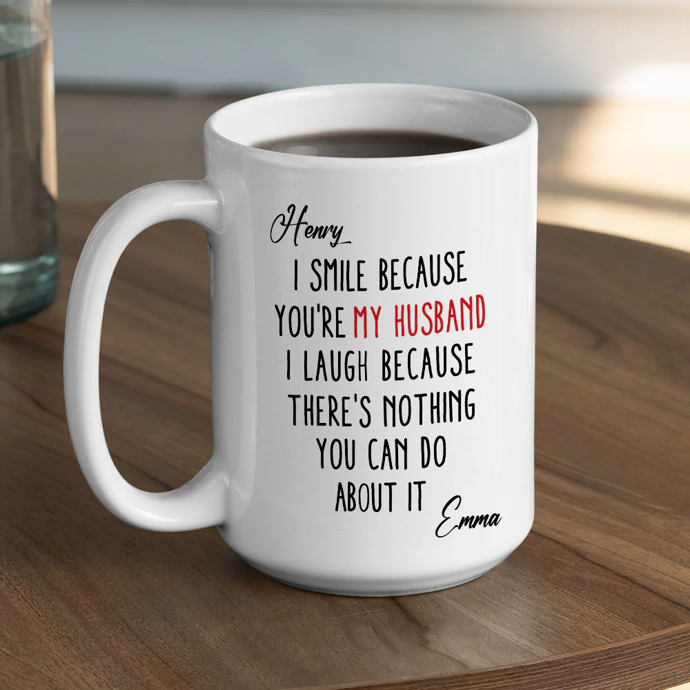 Dear My Husband - Personalized Custom Coffee Mug - Image 5