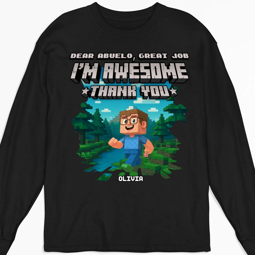 Dear Papa We Are Awesome - Personalized Custom Shirt - Image 9