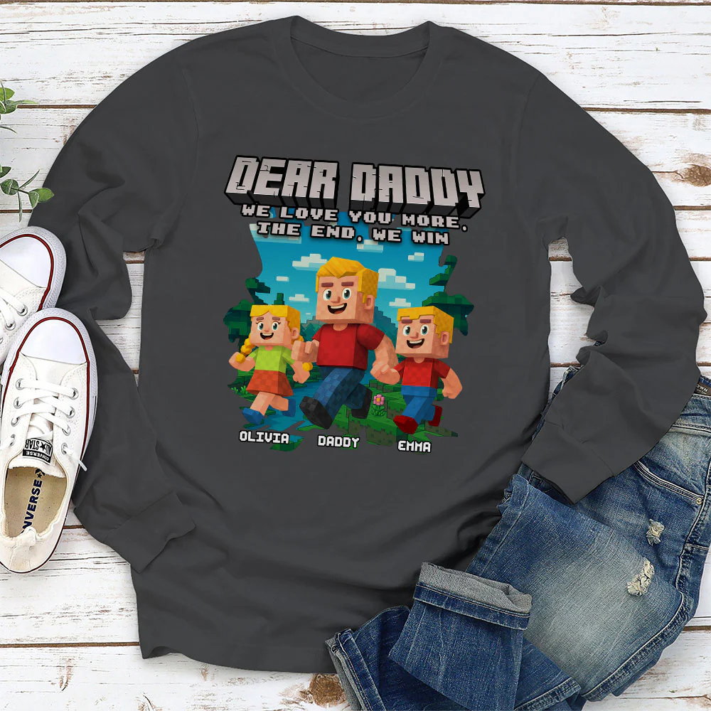 Dear Papa We Love You - Personalized Custom Shirt - Image 4