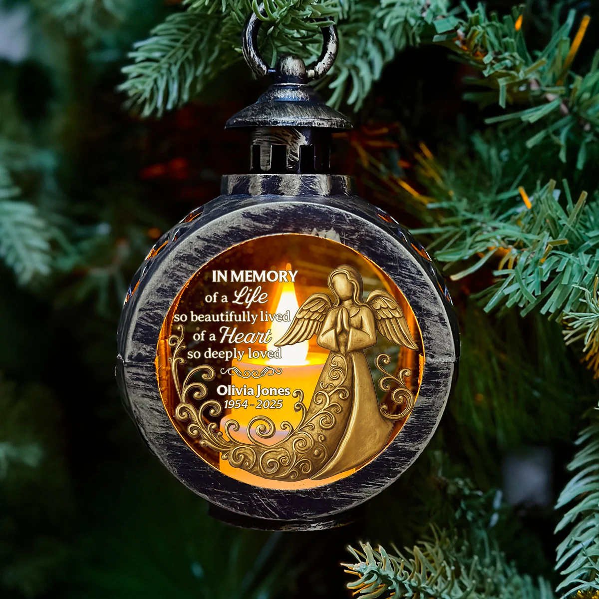 Deeply Loved - Personalized Custom Christmas Lantern - Image 2