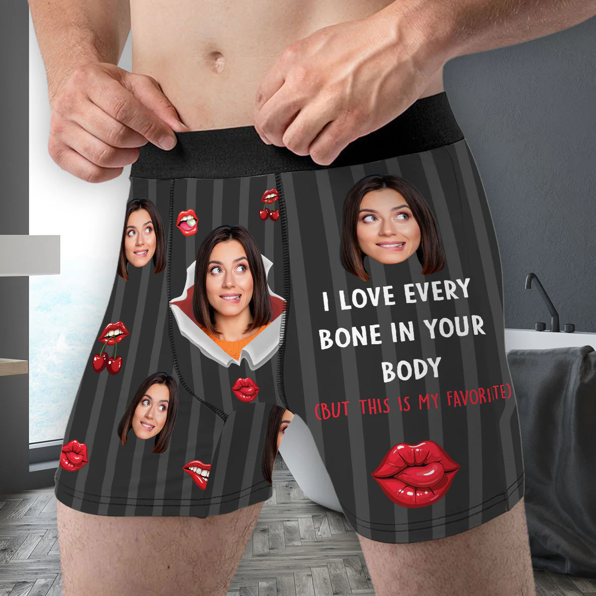 Definitely My Favorite Bone - Personalized Photo Men's Boxer Briefs - Image 2
